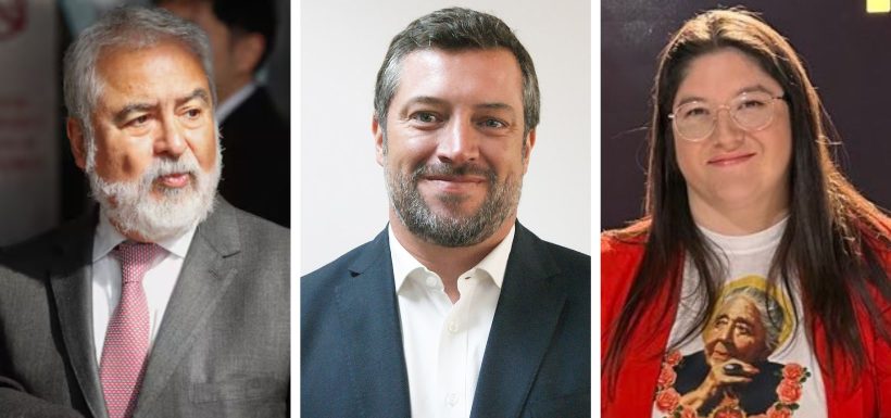 Luis Hermosilla, Sebastián Sichel y Valeria Cárcamo