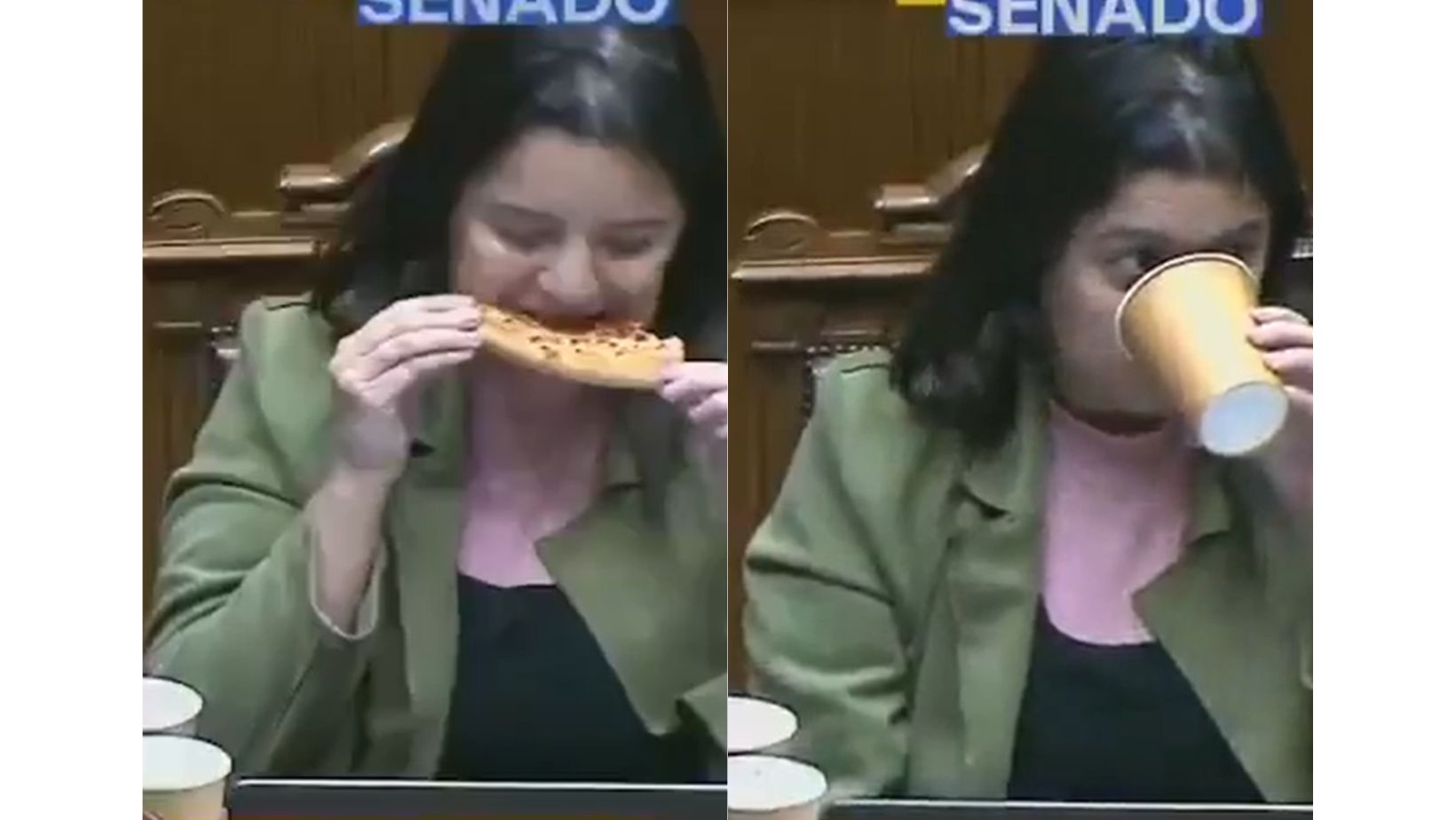 Explican por qué había una pizza en plena sesión del Congreso : El  Periscopio