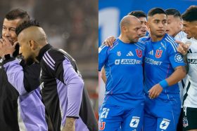 Arturo Vidal y Jorge Almirón Superclásico