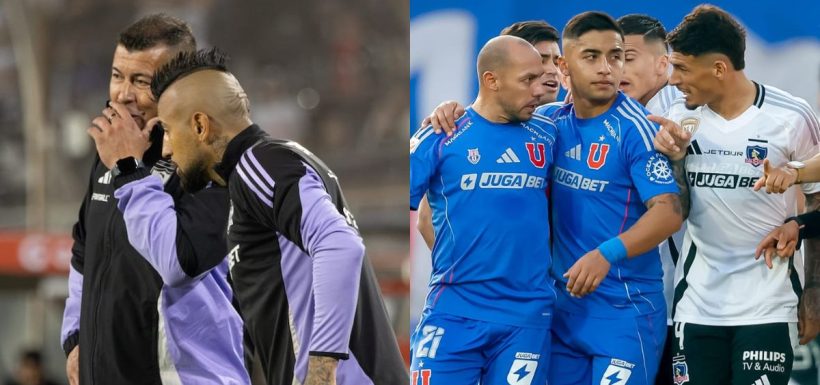 Arturo Vidal y Jorge Almirón Superclásico