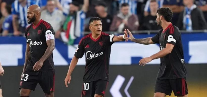 Alexis Sánchez marca su primer gol con el Sevilla