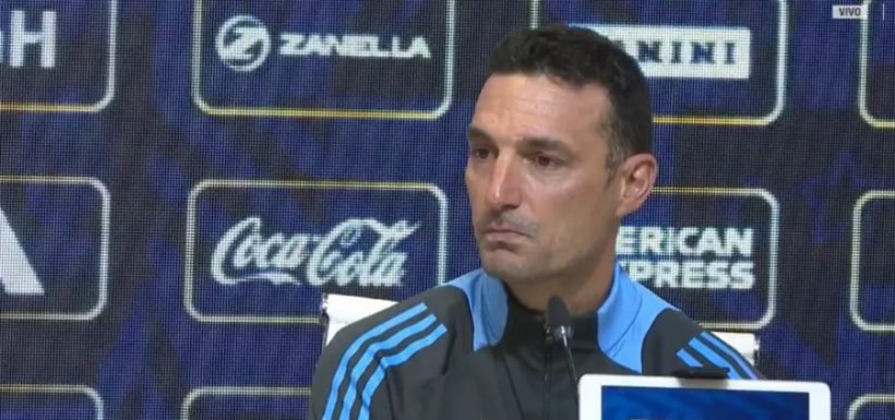 Lionel Scaloni se emociona antes del Argentina vs Venezuela.