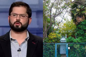 boric por casa de allende