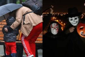 Lluvia para Halloween en Santiago