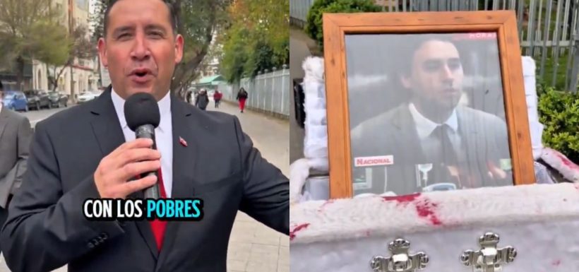 Pastor Soto y su propuesta afuera del Congreso