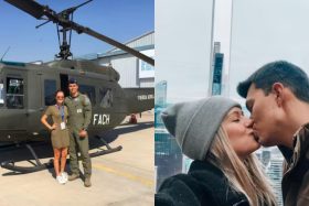 Pareja de piloto de helicóptero fallecido le dedicó un último adiós