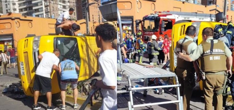Accidente fatal de furgón escolar en Recoleta