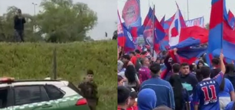 carabinero dispara contra hinchas de la U