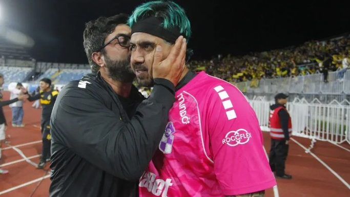 Diego Sánchez y su festejo en Coquimbo Unido.