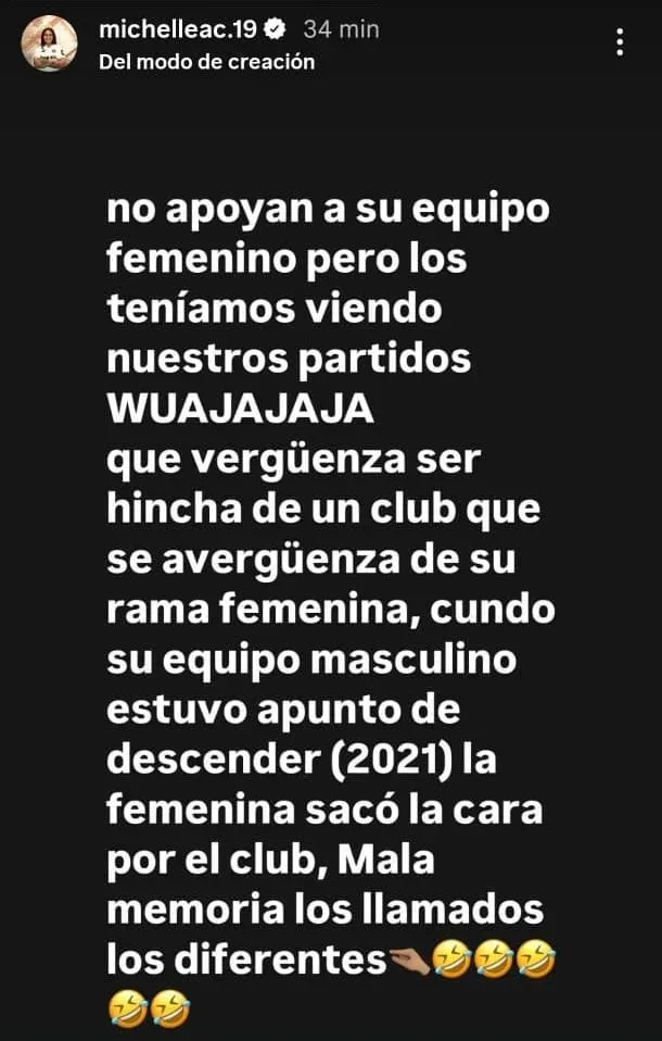 Jugadora de Colo Colo Femenino estalla contra la U.