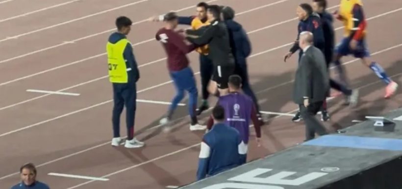 pelea u de chile vs lanús.