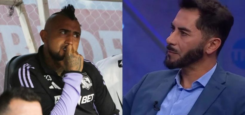 Arturo Vidal recibe el consejo de Johnny Herrera.