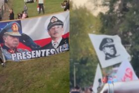 Con banderas de Pinochet y Miguel Krassnoff: Polémica celebración de adherentes de Kast desata críticas en redes