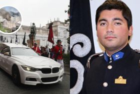 El último adiós a bombero fallecido en trágico derrumbe en Santiago