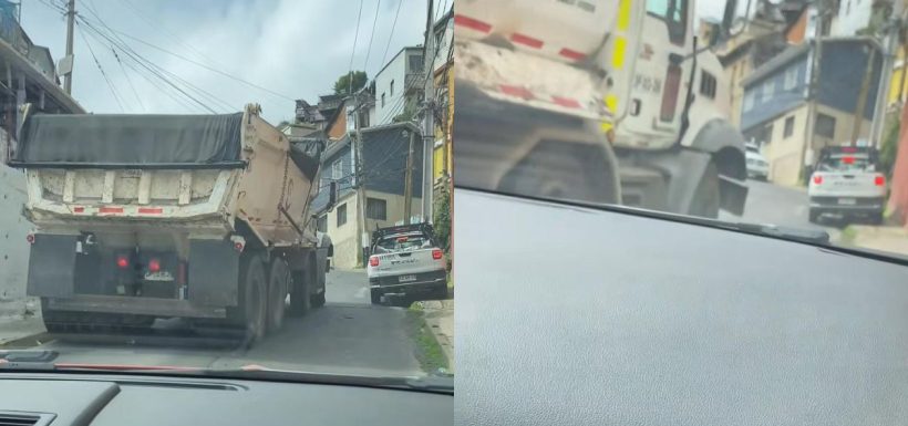 Ocupantes captan momento exacto en que un camión se volcó sobre su auto en Valparaíso