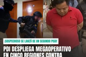 ¡Sospechoso se lanzó de un segundo piso! PDI despliega megaoperativo en cinco regiones contra mafia china