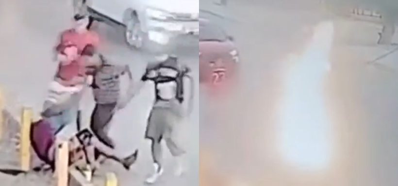 ¡HORROR TOTAL! Sujetos golpearon y prendieron fuego a hombre en situación de calle en San Bernardo