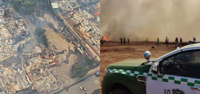 Fue a ayudar a su familia en incendio y terminó en tragedia: Carabinera lucha por su vida