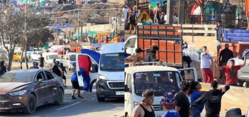 VIDEO: Hinchas de Colo Colo y la U protagonizan violenta pelea en zona afectada por los incendios