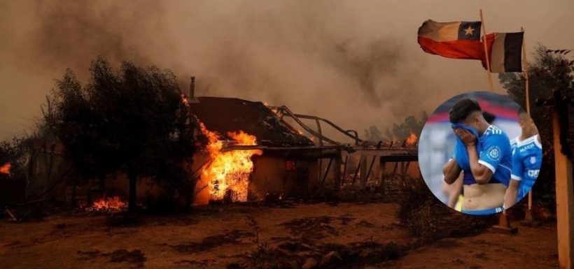 Jugador U de Chile afectado por incendios en el sur.