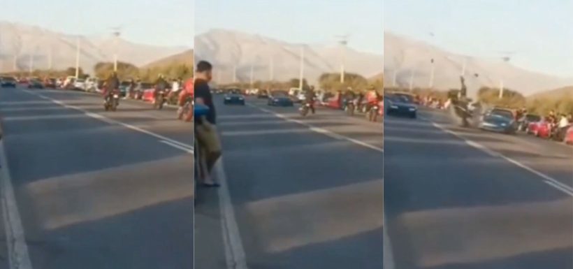 VIDEO | Destapan brutales imágenes: Presunta carrera clandestina terminó con un motorista gravemente mutilado