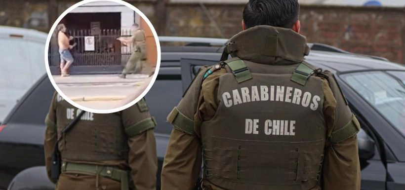 VIDEO | Tensión en el Biobío: Hombre armado con cuchillo enfrenta a Carabineros y recibe disparos