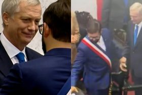 VIDEO | ¿Un mensaje secreto? Captan particular momento entre Boric y Kast en pleno cambio de mando