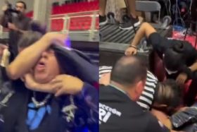 Hugo Savinovich sufre agresión en evento de lucha.