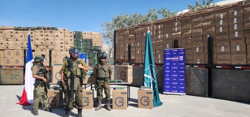 Carabineros concreta la mayor incautación de cigarrillos en el país: fueron más de dos millones de cajas