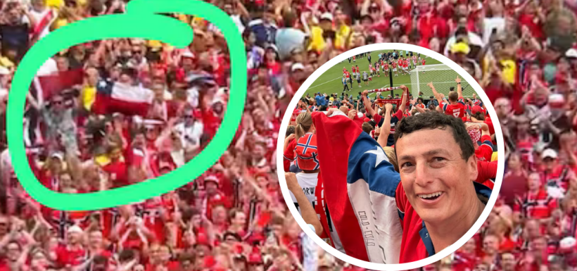 Ingeniero bandera chilena Noruega Mundial 2026