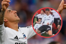 Javier Correa polémico festejo Colo Colo