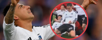 Javier Correa polémico festejo Colo Colo