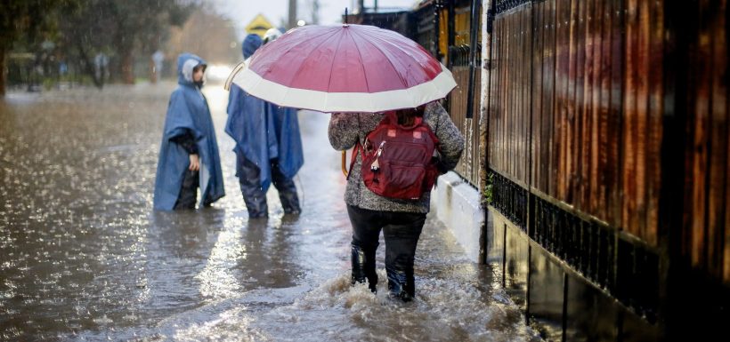 Lluvias RM región metropolitana Santiago Delegación presidencial