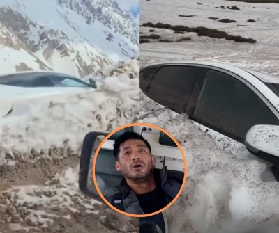 VIDEO | Tres meses después del polémico rescate, reaparece el auto de “El Chino” enterrado en la nieve