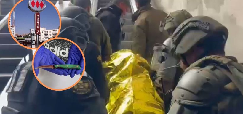 Desesperado y sin escapatoria: Asaltante que huía con varios millones protagonizó brutal escena en Metro Chile-España
