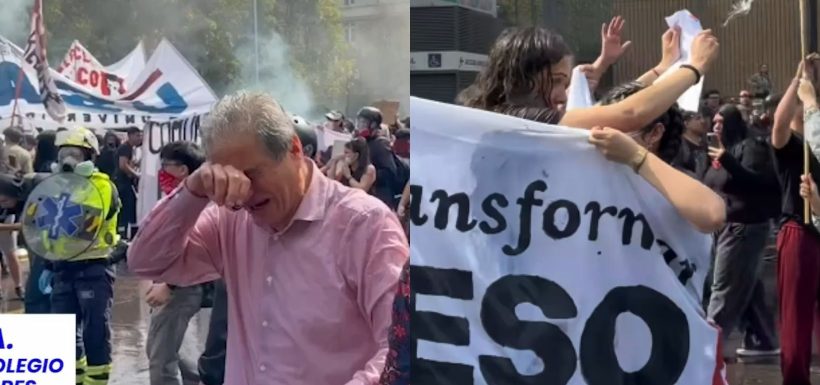 VIDEO | “¡Esto es fascismo puro!”: Acusan “represión brutal, salvaje” de Carabineros en marcha autorizada de la Confech