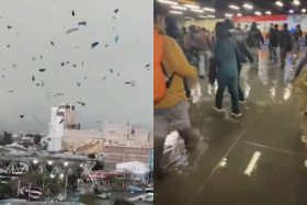 VIDEO | Tormenta golpea Santiago y Senapred declara Alerta Roja: Calles inundadas, granizos y estaciones de Metro afectadas