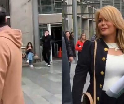 VIDEO | Tras 2° juez inhabilitado: Cathy Barriga recibió furiosos gritos afuera de tribunales y “Guardián” salió en su defensa