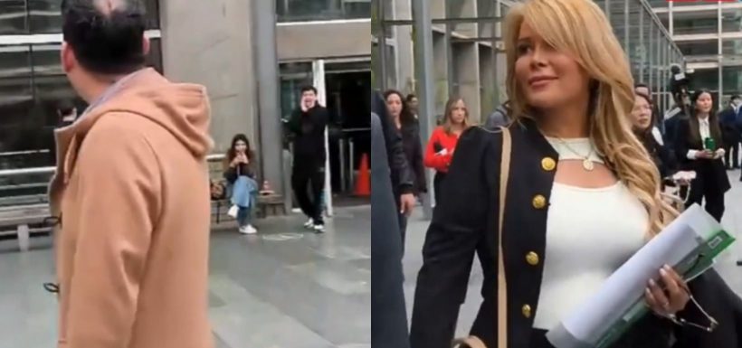 VIDEO | Tras 2° juez inhabilitado: Cathy Barriga recibió furiosos gritos afuera de tribunales y “Guardián” salió en su defensa